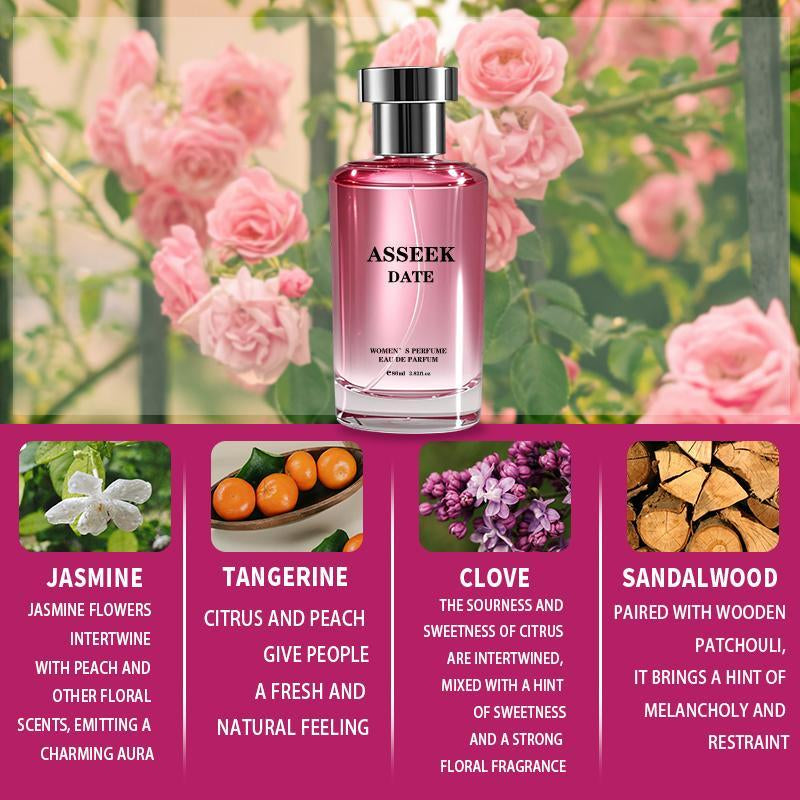 ASSEEK Women'S Perfume, Long Lasting Fragrance for Women, Floral and Fruity Scented Perfume, Daily Fragrance,2.71Oz(80Ml) Cosmetics Pink Yara Perfume Perfume Amber Rouge Rose Yara Perfume Penhaligon Halfeti Perfume