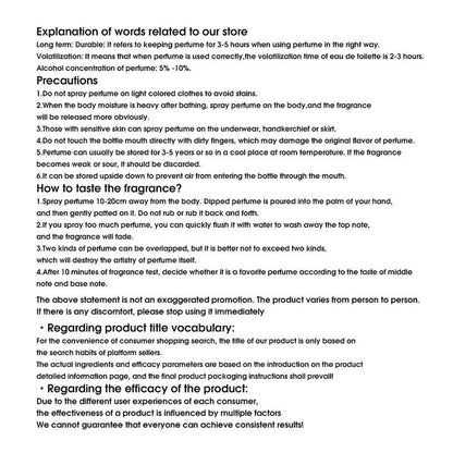 Men'S Light Fragrance Cologne Perfume, 1 Count Long Lasting Perfume, for Work Travel and Daily Use, Men Gifts, Christmas Gift, Perfume for Men, Fragrances Men, Portable, Scented Fragrance