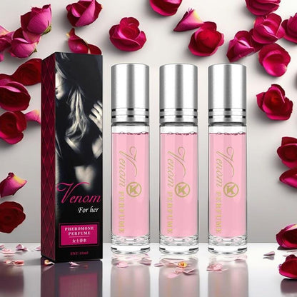 Pheromone Venom Perfume 10Ml Portable Roller Ball Elegant - Fresh, Natural & Long Lasting Scent Ideal for Dating, Travel & Parties Christmas & Valentine'S Day