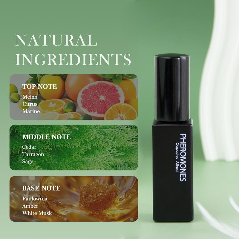 Pheromone Perfume for Men - Opposites Attract 5Ml 12-Hour Lasting Magnetic Attraction, a Fashionable Perfume That Enhances Confidence Aromatic Citrusy Fragrance