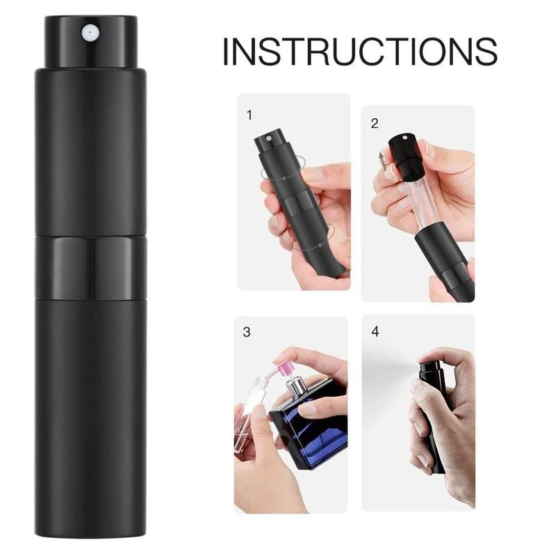 Portable Perfume Spray Bottle, 1 Count Refillable Perfume Atomizer, Perfume Dispenser Bottle, Perfume Container for Travel, Daily Use, Makeup