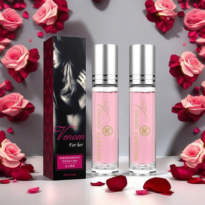 Pheromone Venom Perfume 10Ml Portable Roller Ball Elegant - Fresh, Natural & Long Lasting Scent Ideal for Dating, Travel & Parties Christmas & Valentine'S Day