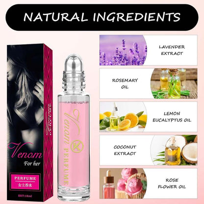 2PCS Pheromone Perfume for Women- Long Lasting Roll on Mini Perfume Aromatic Fragrance for Her Increases Confidence Quality Natural Parfum Oil Long Lasting Scent