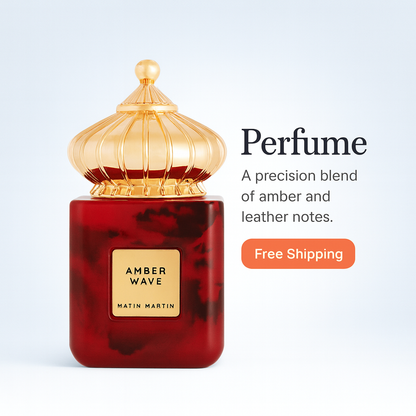 Matin Martin Amber Wave - Amber Woody Fragrance for Women and Men - Perfume for Men with Leather Notes - Arabian Perfume for Women - Unisex - 3.4 Oz Huda Perfume